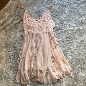 Pink fringe dress